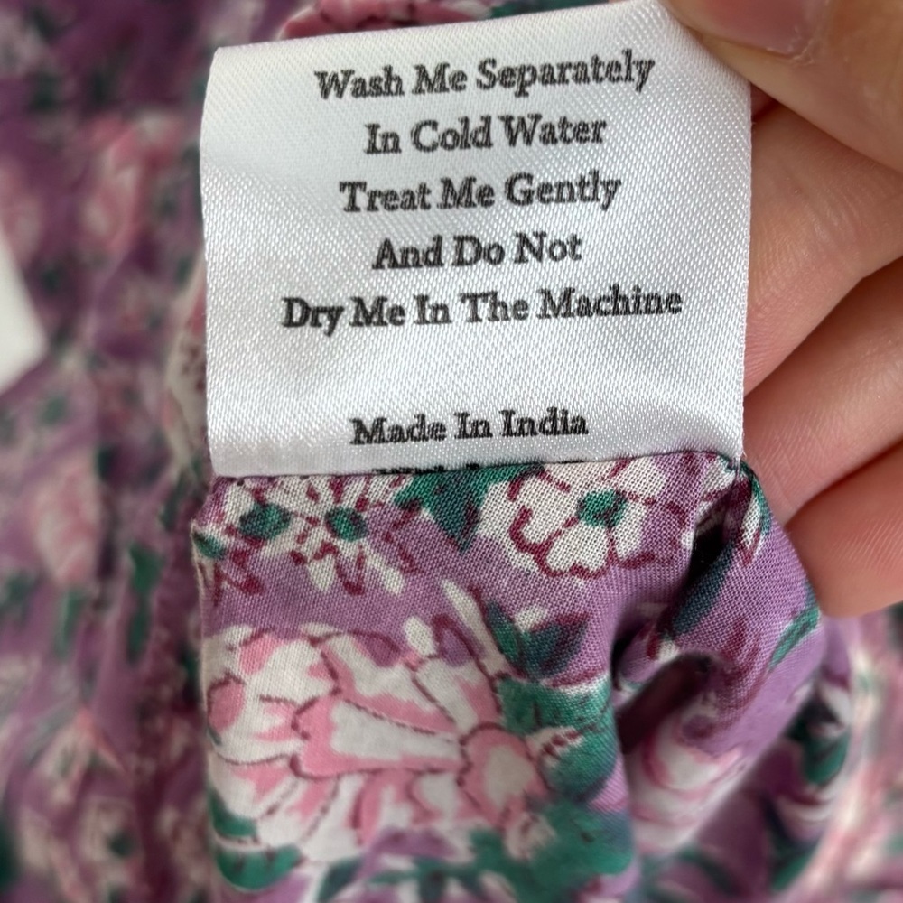 Mille Resort & Travel Ingred Mini Dress Women’s Sz Small In Purple Rose Vacation - Picture 7 of 8